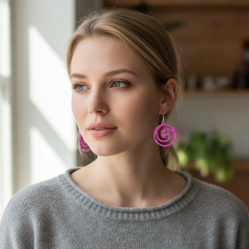 Resin Sparkle Earrings